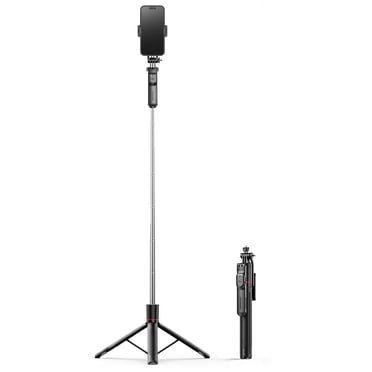 Kyusrd Outdoor Travel Photography Handheld Gimbal Selfie Stick With Shakes Retractable Stabilizer Desktop Phone Holders for Live Streaming and Tabletop Tripod Use