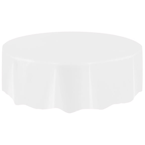 Table Linen Cover for Parties - Circular Wipe Clean Tablecloth Large Round Dining & Kitchen Protector