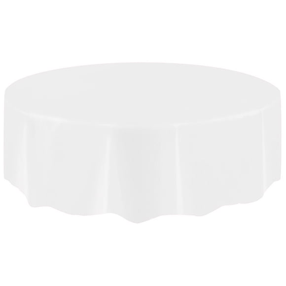 Table Linen Cover for Parties - Circular Wipe Clean Tablecloth Large Round Dining & Kitchen Protector