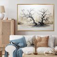 thumbnail image 1 of Designart Trees framed wall art decor, Tree Gold framed wall art, Grey White Tree Willows , Extra large Traditional Gold framed wall art, 32x16 inches Gold Frame, 1 of 5