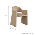 thumbnail image 3 of Modway Talia Fauteuil de Salle à Manger en Velours de Performance, Taupe, 3 of 9