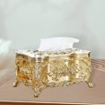 thumbnail image 4 of Elegant Tissue Box Holder Organizer Napkin storage Car Tissue Dispenser for Office Home Golden, 4 of 8