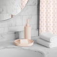 thumbnail image 4 of Mainstays 16-Piece Pink Shower Curtain Bathroom Set – Fabric Curtain with Rug, Hooks, Soap Dispenser & Tray, 4 of 17