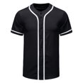 thumbnail image 1 of Birdeem Shirts for Men Men Casual Short Sleeve Patchwork Baseball Button Shirt Tops Blouse, 1 of 12