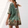 thumbnail image 4 of WILLBEST Fall Clothes Women Women Gradient Print Short Sleeve Jumpsuit Short Loose Backless Jumpsuits Rompers Straight Fit Chinos, 4 of 6