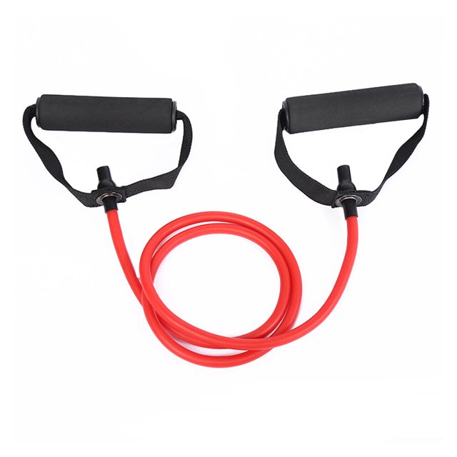 KAKOWELY exercise pull rope Outdoor Yoga Elastic Fitness Exercise Pull Rope Exercise Resistance Bands Workout Bands with Handle(Red)47.24"X3.54"X1.97"