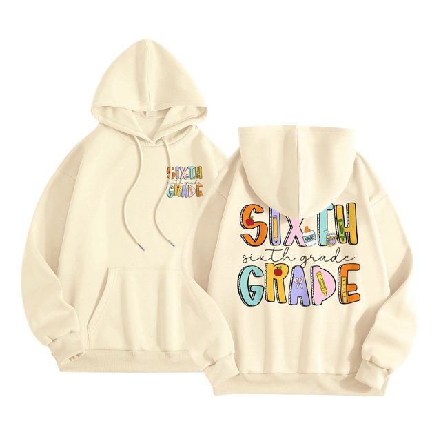 Chandail à Capuche pour Femmes avec Graphique Enseignant Manches Longues Design Quotidien Décontracté et Confortable pour Automne et Hiver