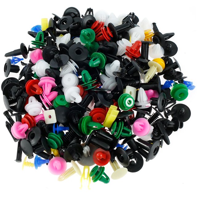 POINTERTECK 200Pcs Car Fastening Clips Universal Clips Mini Plastic Car Bumper Clips Auto Retainer Clip Multiple Size Universal Auto Door Panel Clip Fasteners for Auto Vehicle Truck