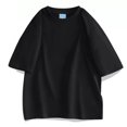 thumbnail image 1 of Gspmoly Chemises pour Hommes, Haut Décontracté Uni à Manches Courtes Col Rond Blouses pour Sortir Offres de Vacances, 1 of 7