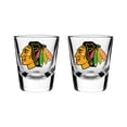thumbnail image 1 of OFFICIALLY LICENSED NHL 2OZ SHOT GLASS SET CHICAGO BLACKHAWKS, 1 of 1