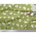 thumbnail image 2 of Soimoi Polyester Crepe Fabric Bird & Cat Animal Print Fabric by Yard 52 Inch Wide, 2 of 3