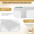 thumbnail image 3 of FDW Dining Table Set Glass Dining Set for Small Spaces and Chairs for 4, Chairs Home Furniture Rectangular Modern, White, 3 of 7