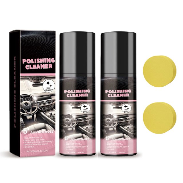 Car Interior Cleaner, Vehicle Interior Polish, Interior Detailer Spray, Total Car Interior Cleaner Rejuvenation, Decontaminatio, Interior All Purpose Car Cleaner (100ml, 2pcs)