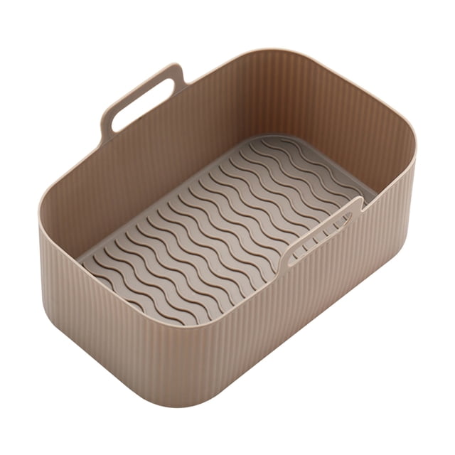 Doublures Rondes en Silicone pour Friteuse à Air Chaud, Doublures Réutilisables pour Panier de Friteuse à Air, Accessoires - Remplacement des Doublures en Papier Parchemin