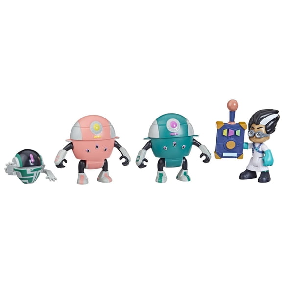 Pyjamasques, pack de figurines Mission Robots de Roméo, jouet préscolaire pour enfants, inclut 4 figurines et 1 accessoire