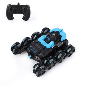 8WD All-Terrain RC Off-Road Car for Kids - 2.4GHz Remote Control, 360° Double-Sided Rotation, Obstacle Climbing, Lights & Music - Toy Gift for Boys Girls Ages 8-12 - Blue