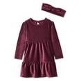 thumbnail image 1 of George Toddler Girls' Velour Dress 2-Piece Set, 1 of 2