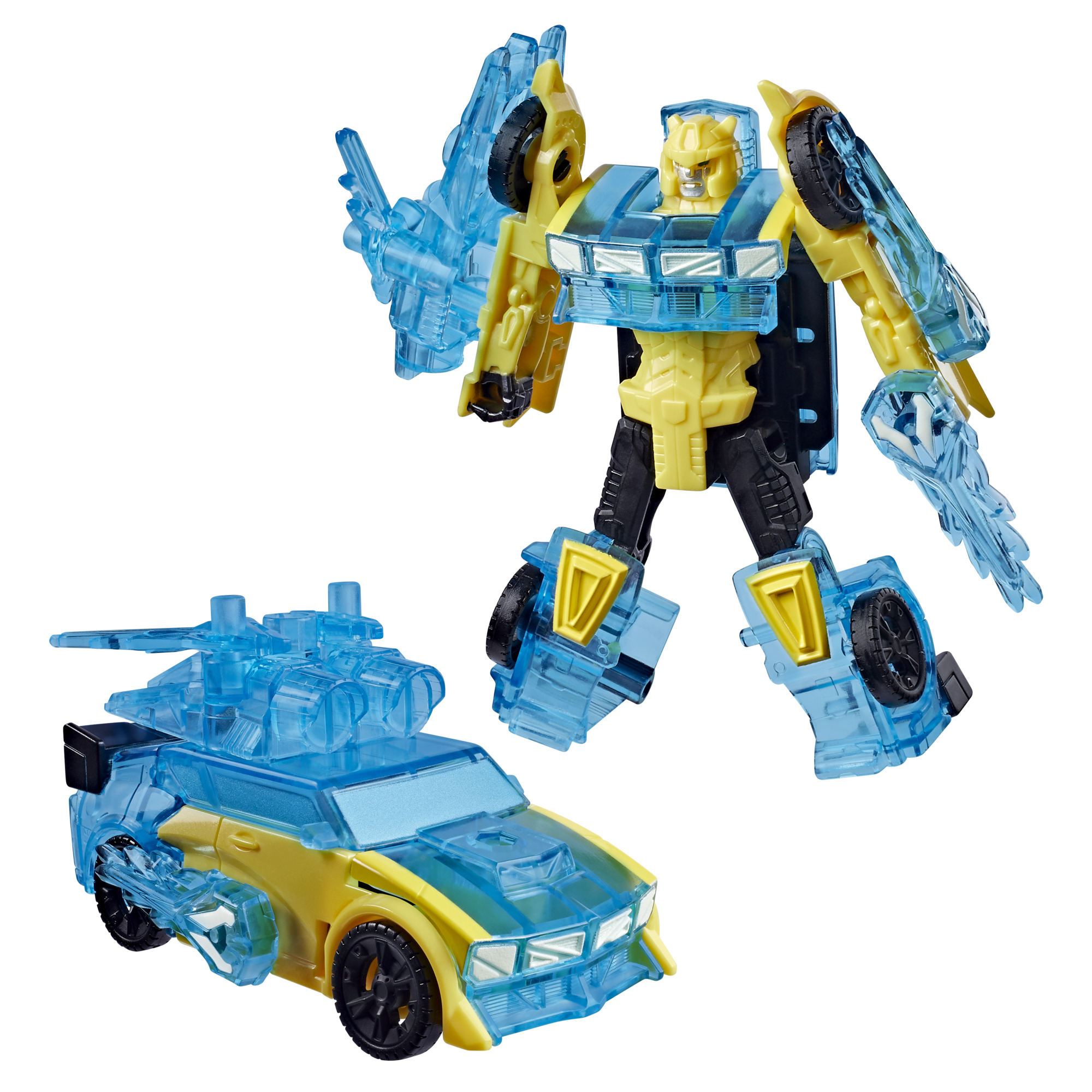 Transformers CYBERWORLD Energon Surge Cyber Changers en armure, figurine Bumblebee