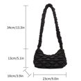 thumbnail image 3 of Women Padded Soft Purse Large Capacity Underarm Bag Cotton Candy Padding Handbag, 3 of 9