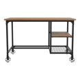 thumbnail image 1 of Bowery Hill Transitional Metal Computer Desk with Casters in Antique Black, 1 of 4
