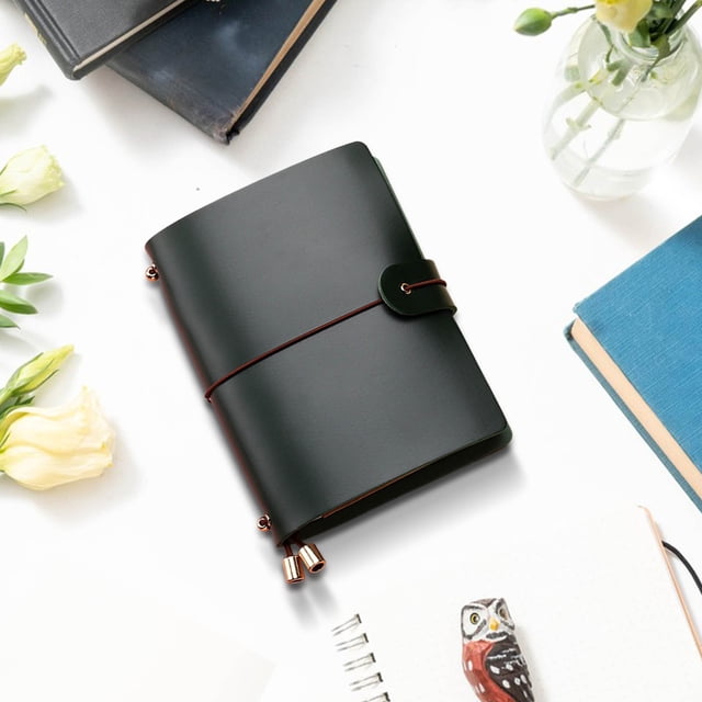 Tyidzon Notebook Leather Notebook Travel Diary Student Notebook, Back to School Supplies