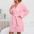 thumbnail image 4 of Penkiiy Womens Robe Long Kint Bathrobe Lightweight Soft Robes Ladies Bath Robe XL Pink, 4 of 8