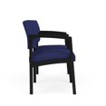thumbnail image 4 of Lenox Steel Reception Waiting Room Healthcare 2 Seats Chair / Black Steel / Blue, 4 of 5