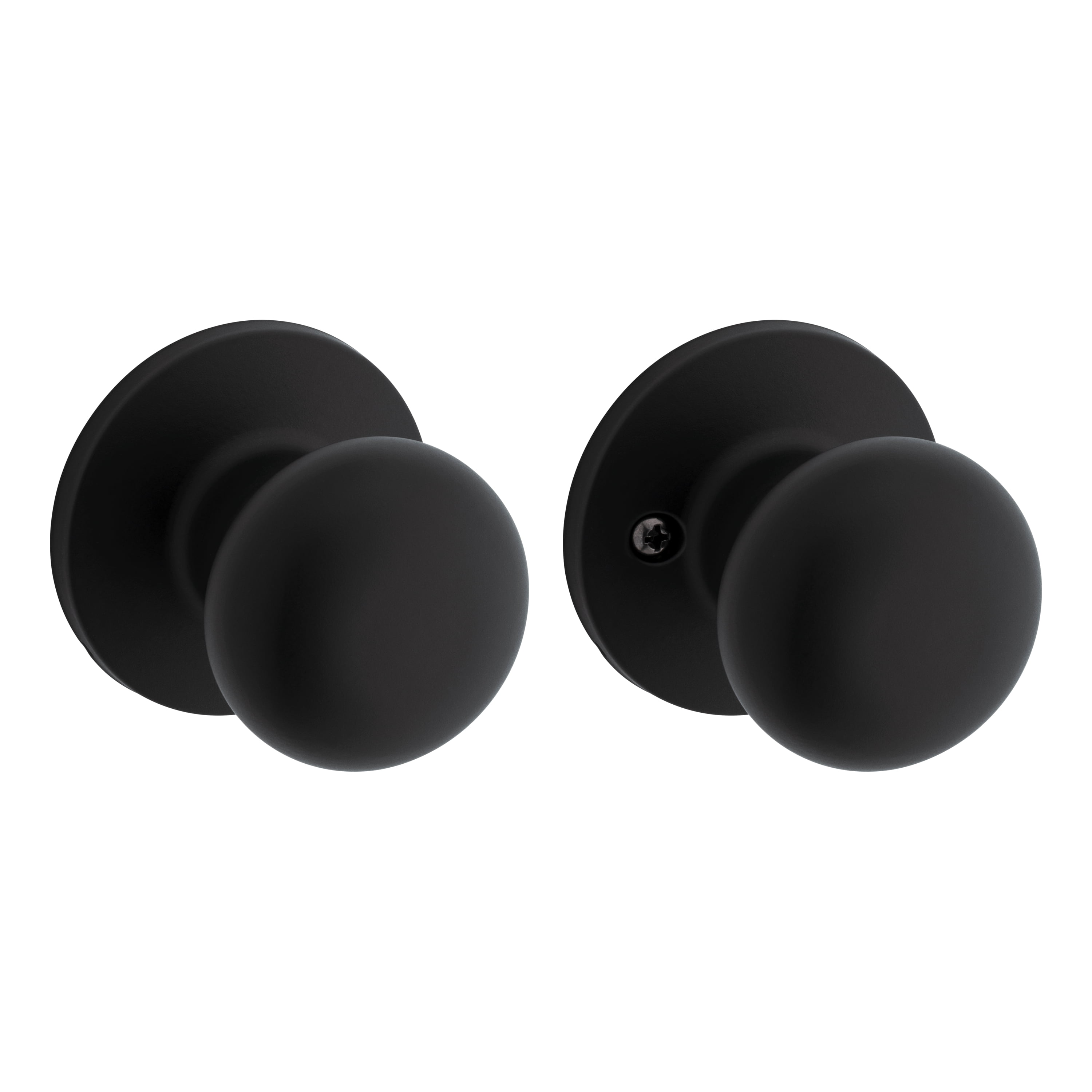 Safe Lock Regina Chrome Noir Mat Bouton de porte intérieure pour passage couloir/garde-robe