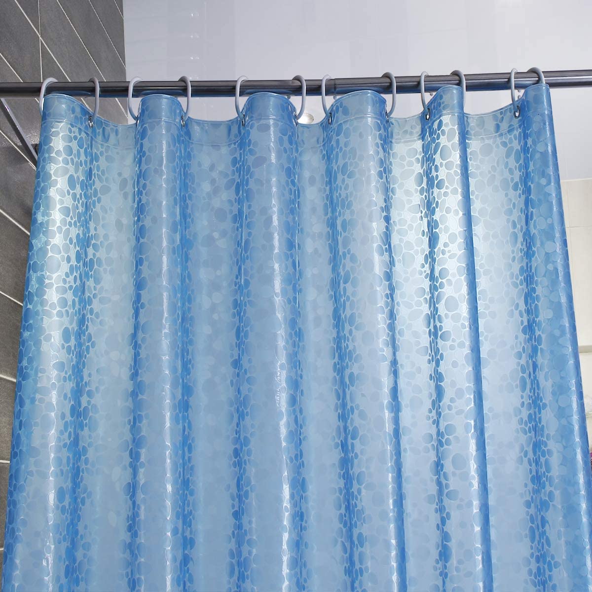 Shower Curtain Liner Heavy Duty with Magnets, EVA Shower Curtains Water Repellent for Bathroom, No Odor Shower Liner PVC Free,Bathroom Curtains 72x72 Inch