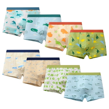 Hbhpov Boys Underpants Dinosaur Toddler Boxer Shorts Briefs Kids Soft Underwear, 8 Pack, Size 2-12