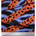 thumbnail image 3 of Soimoi Blue Rayon Crepe Fabric Leopard & Wild Animal Skin Print Fabric by The Yard 46 Inch Wide, 3 of 3