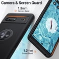 thumbnail image 2 of KOMI for Google Pixel 7 Case, Slim Fit Shockproof Protective Case for Pixel 7, Military-Grade Drop Protection with Ring Kickstand [Magnetic Car Mount Feature] Case for Google Pixel 7-Black, 2 of 5