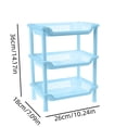 thumbnail image 2 of Skimsklo Rectangular 3-Tier Storage Rack for Bathroom Kitchen Floor Standing Organizer Shelf Plastic Shelving Unit with Sturdy Support for Home Bathroom Organization, Multi-Purpose Utility Cart for, 2 of 2