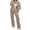 Khaki, variant on Amzcrzy Lounge Sets for Women Women 2 Piece Outfits Set Oversized Zip Up Sweatshirt Jacket Sweatpant Matching Sweat Sets Fall Sweatsuit Matching Sets Women Clothing 2 Piece Sets for Women