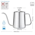 thumbnail image 3 of Easyworkz Bouilloire à Col de Cygne pour Café Filtre 20 oz en Acier Inoxydable, Cafetière à Main, Argent Brossé, 3 of 6
