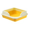 thumbnail image 2 of TISHITA Heightening Semi Closed Cat Litter Box Deep Toilet Anti ing Nonstick Kitty Yellow, 2 of 8