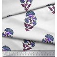 thumbnail image 3 of Soimoi Silk Fabric Leaves & Floral Block Decor Fabric Printed Yard 42 Inch Wide, 3 of 3