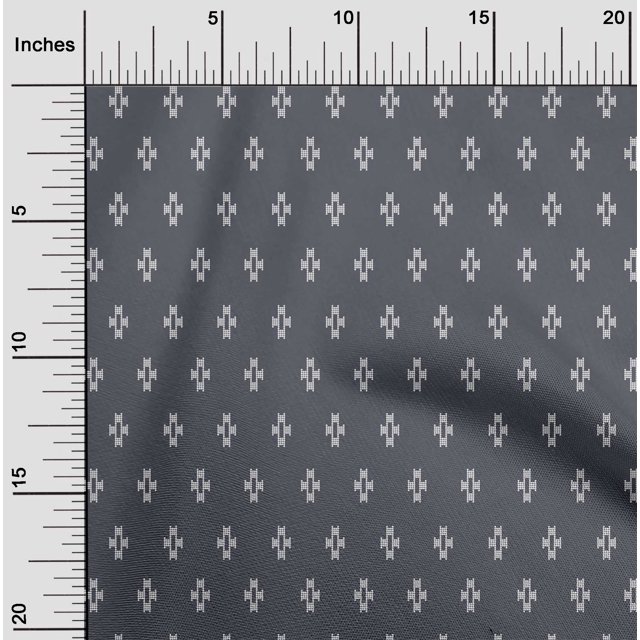 oneOone Polyester Lycra Fabric Plus Sign Kasuri Fabric Prints By Yard 56 Inch Wide