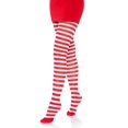 thumbnail image 3 of Collants Rayés Blancs / Rouges Grande Taille, 3 of 5