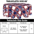 thumbnail image 4 of American Flag Tablecloth Round 60 Inch 4th of July Patriotic Table Cloth Washable Table Cover Memorial Day Red White and Blue Plaid Tablecloth Decor for Home Kitchen Dining Indoor Party Picnic, 4 of 5