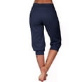 thumbnail image 4 of Timegard Womens Yoga Pants Drawstring High Waist Workout Cropped Pants Athletic Capri Pants with Pockets, 4 of 7