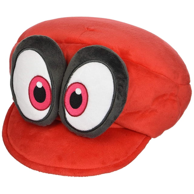 Super Mario Odyssey Cappy (Casquette de Mario) Peluche de 8 Pouces au design Rouge Doux avec de Grands Yeux Brodés, Mesurant 8 Pouces de Longueur, 8 Pouces de Largeur et 3 Pouces de Hauteur. sous Licence Officielle de Little Buddy, Cette Peluche de Collection Est un Cadeau Parfait pour les fans de Super Mario de Tous Âges.