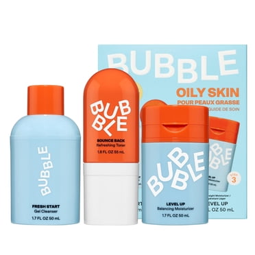 Bubble Skincare 3-Step Balancing Bundle, for Normal to Oily & Combo Skin
