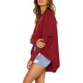 thumbnail image 3 of WEIYLL Womens T-Shirts Oversized Tunic With Leggings Long Sleeve Fall Sweaters Wine Tee Sizes L, 3 of 6