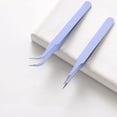 thumbnail image 4 of Musbetu 2Pcs DIY Tweezer Multi-purpose Clamp Tightly Lightweight Metal Nail Art Sticker Straight Curved Tweezer for Picking, 4 of 7