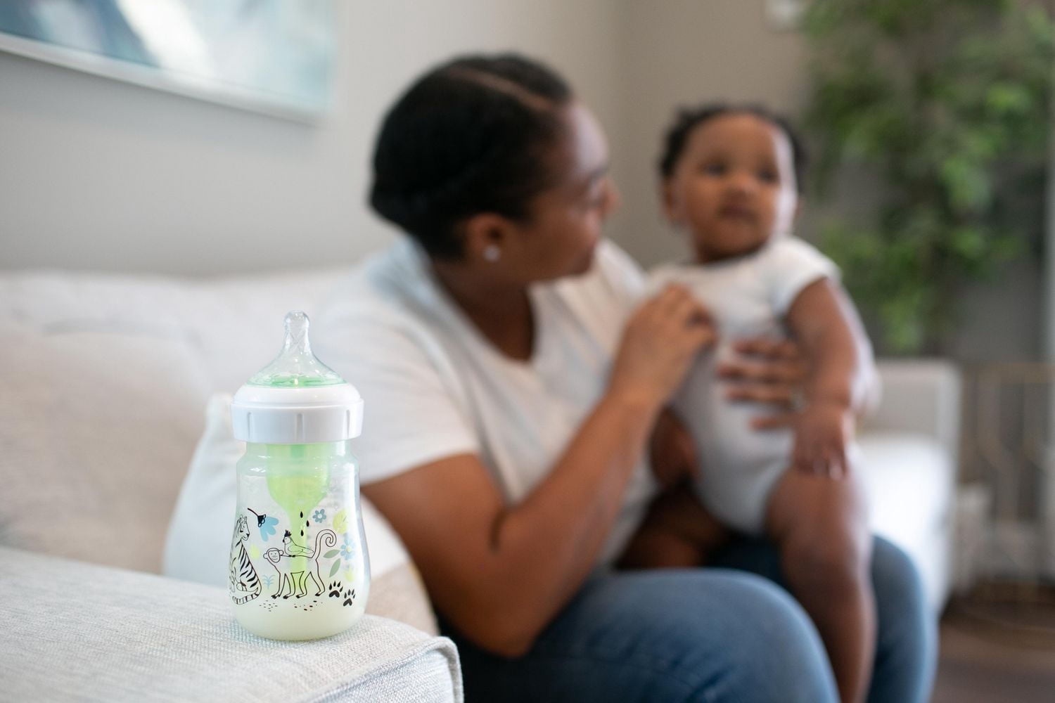 Dr. Brown's Natural Flow Anti-Colic Options+ Wide-Neck Baby Bottle Jungle Designs, 2x5oz Bottles