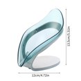 thumbnail image 3 of Oleegame 1PC Spoon And Lid Rest Leaf Tray Rack Bathroom Accessories Drain Plastic Box Windowsill Leaf Drain Soap Seat Box Bathroom Soap Storage Box Blue, 3 of 9