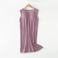 thumbnail image 2 of Timegard Camisoles pour Femmes avec Soutien-Gorge Intégré Pyjamas Hauts Sans Manches Col Ras du Cou Vêtements de Nuit Confortables Hauts Longs, 2 of 7