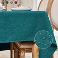 thumbnail image 1 of BALCONY & FALCON Rectangle Tablecloth Water Resistant Thick Faux Linen Table Cloth for Easter Spring Gardening Outdoor Dining Kitchen Teal 47 x 47, 1 of 6
