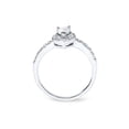 thumbnail image 2 of 1/2ct Pear Shape Opal & Diamond Halo Ring 14K White Gold, 2 of 3